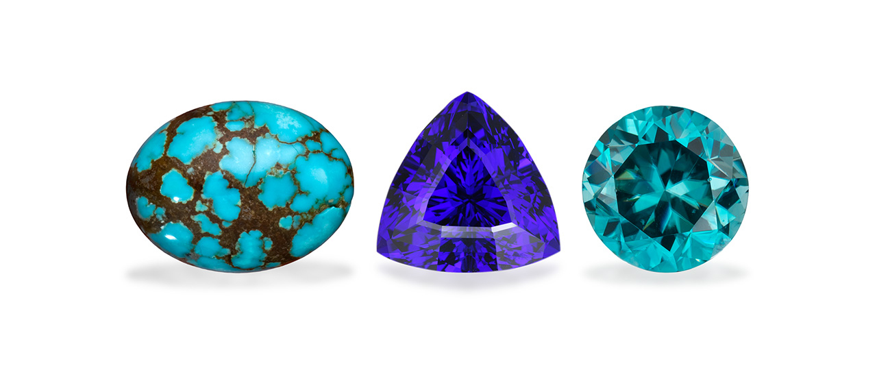 december birthstones turquoise tanzanite zircon 1280x550