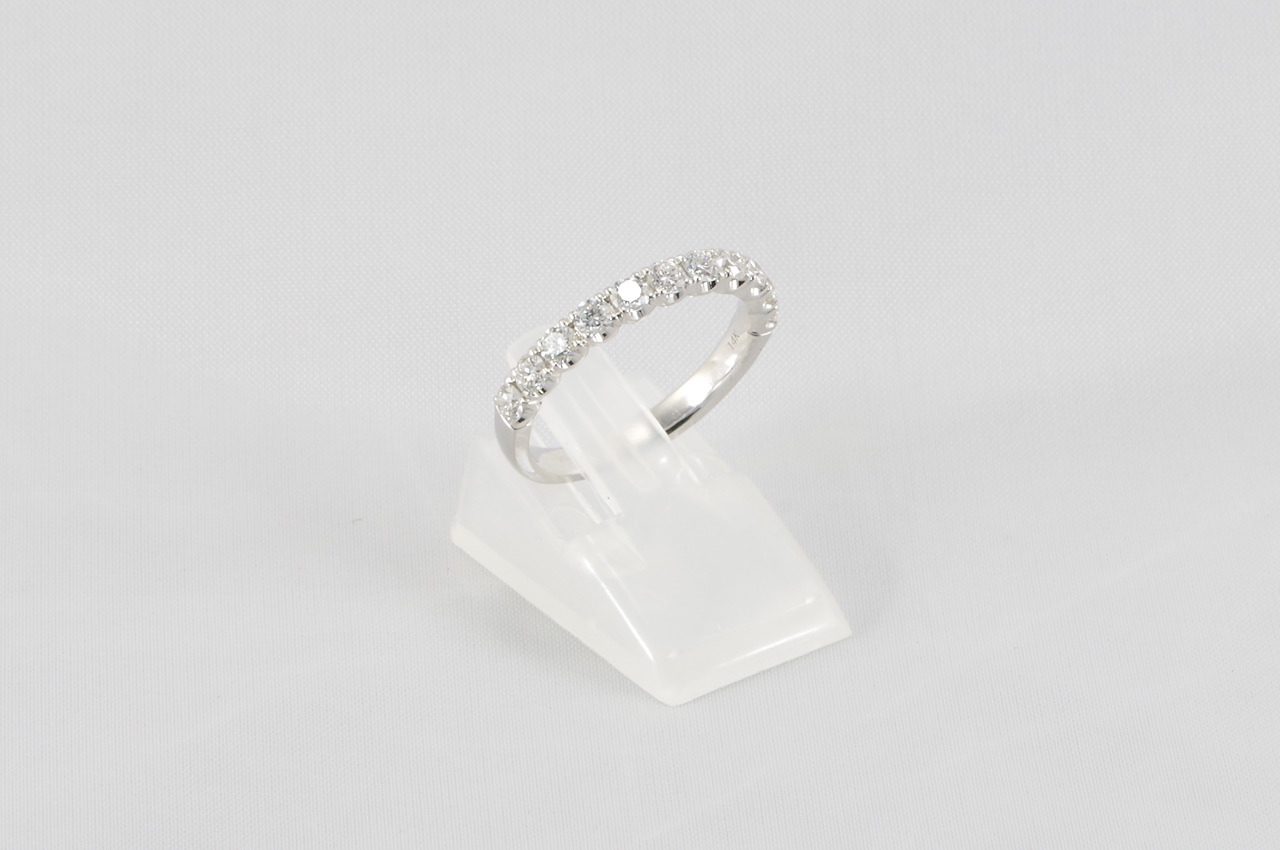 14K White Gold Anniversary Ring withDiamonds