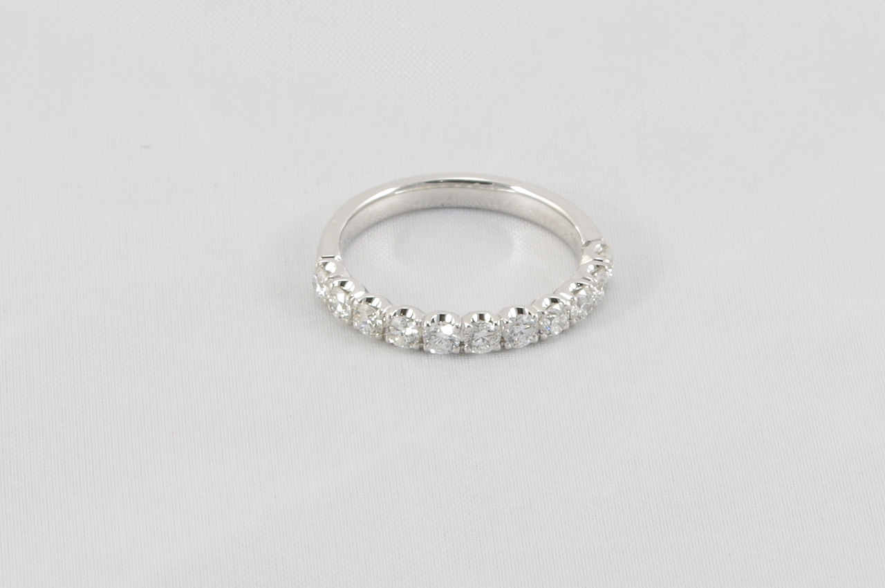 14K White Gold Anniversary Ring withDiamonds