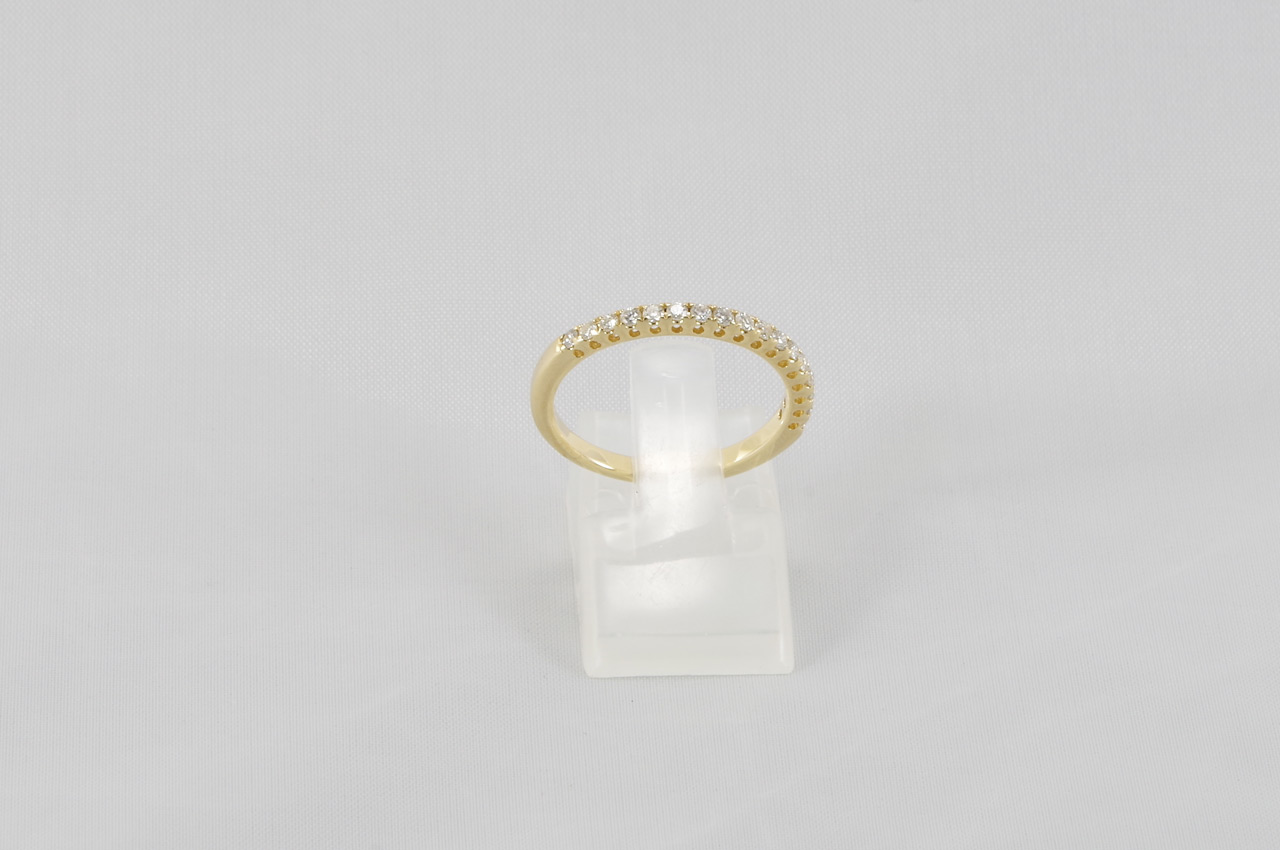 Yellow Gold Diamond Anniversary Stacker Ring 