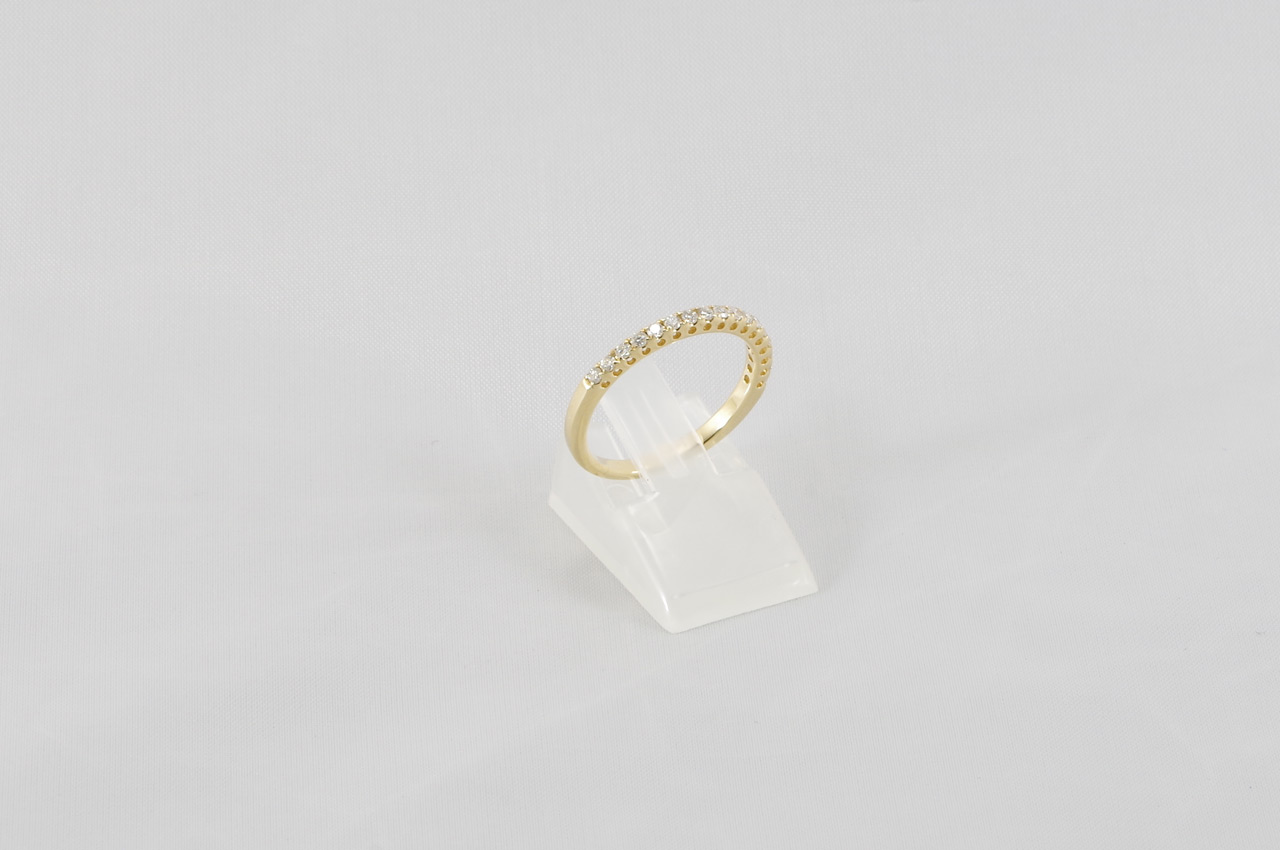 Yellow Gold Diamond Anniversary Stacker Ring 
