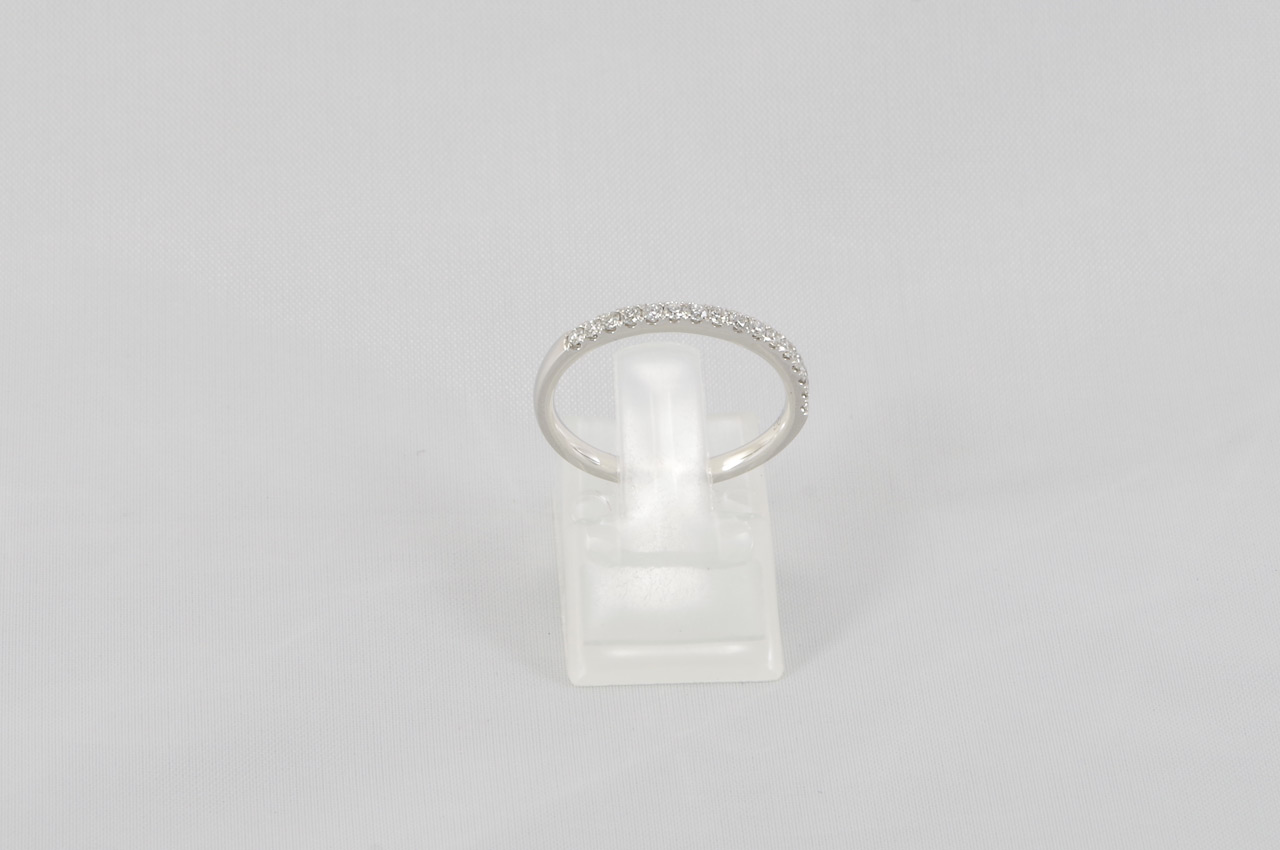 White Gold Diamond  Anniversary Stacker Ring