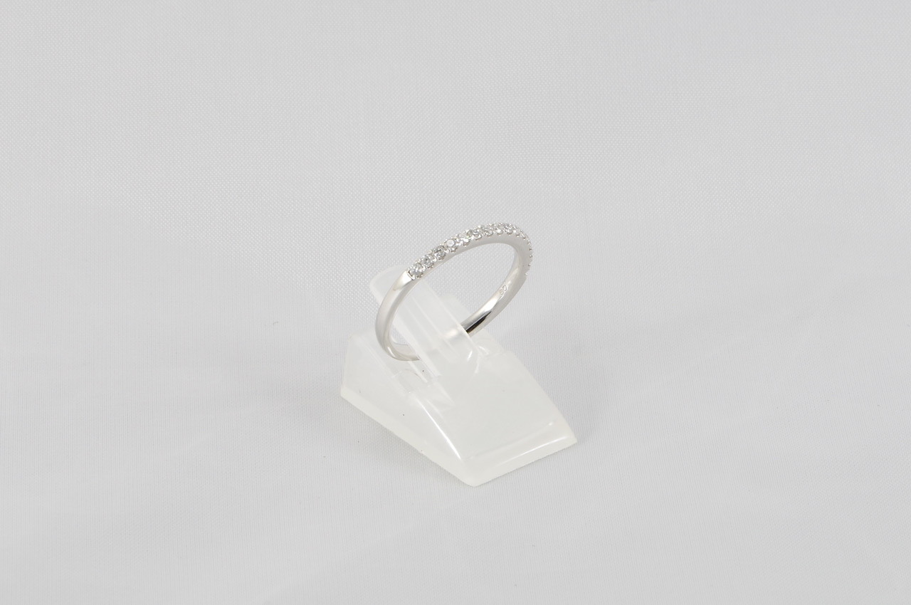 White Gold Diamond  Anniversary Stacker Ring