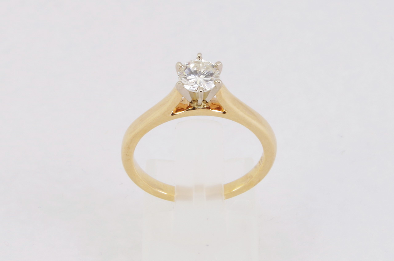 14k Yellow Gold Diamond Engagement Ring Thumbnail