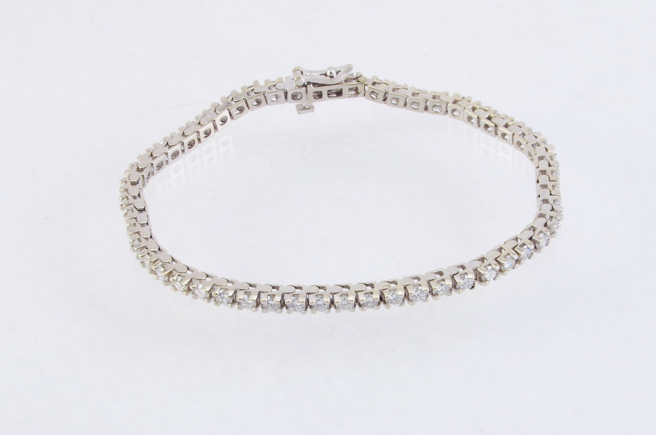 Estate 14k White Gold 4.33ctw Diamond Bracelet 2