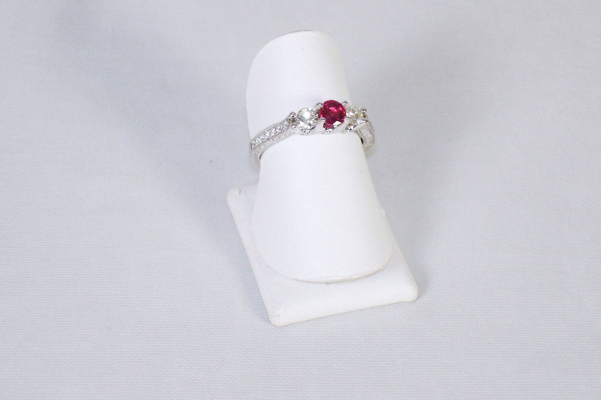 Yellow Gold Ruby and Diamond Ring