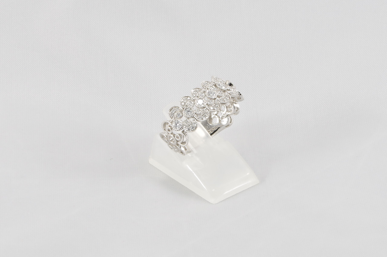 White Gold Diamond Pave Fashion Band