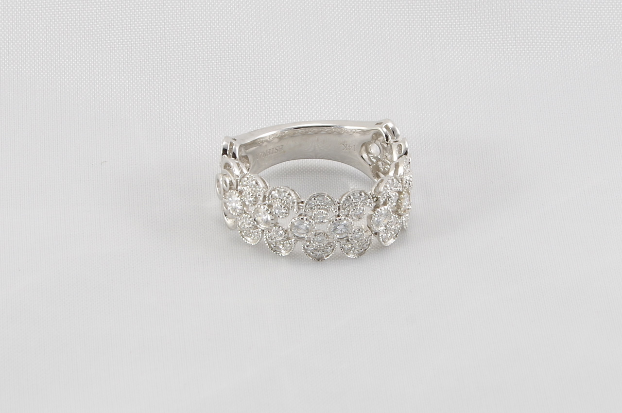 White Gold Diamond Pave Fashion Band