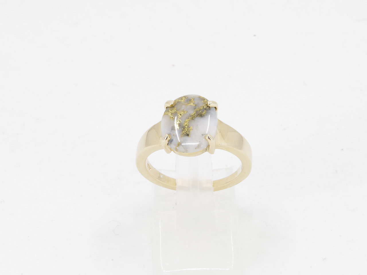 14K Yellow Gold Gold in Quartz Ring Thumbnail