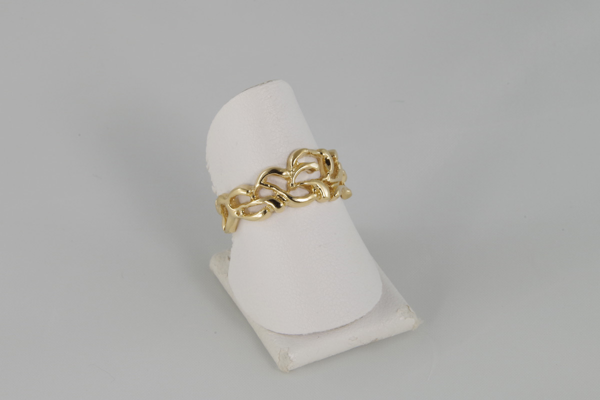 Yellow Gold Open Weave Wedding Band
