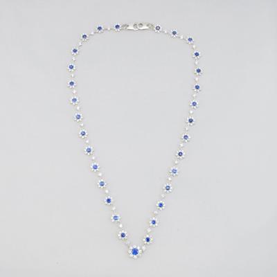 Sapphire & Diamond Riviera Necklace